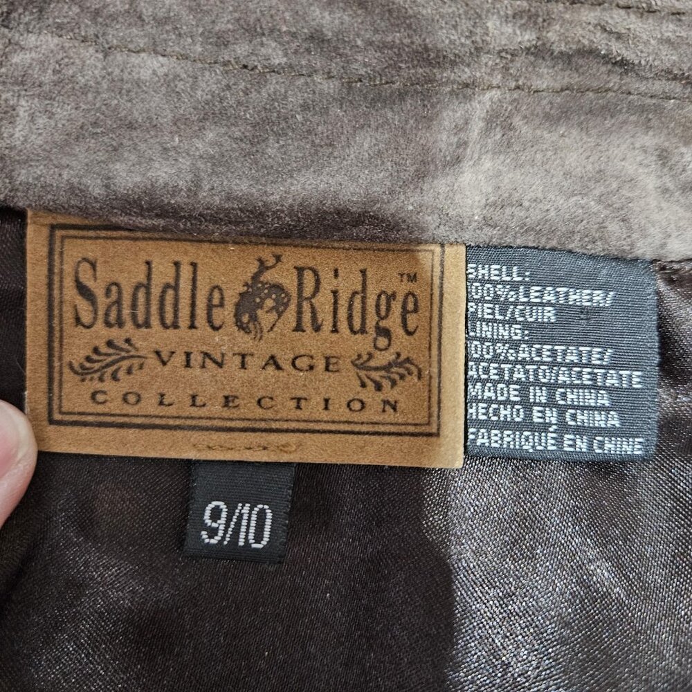 Saddle Ridge Skirt Juniors 9/10 Brown Suede Fringe Western Cowboy Long Boho - Picture 9 of 12
